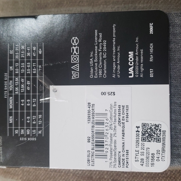 3 Prs. Under Armour "Phenom" Training Crew Socks NWT - Picture 11 of 11